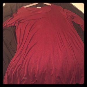 Burgundy Long Sleeve Dress